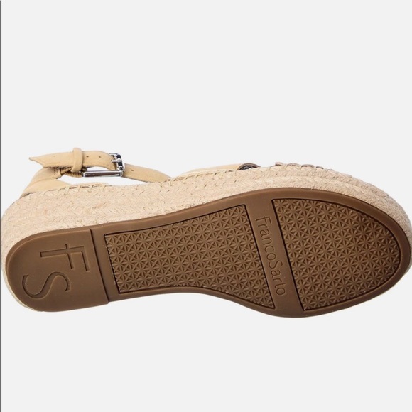 NWOT Franco Sarto Pellia Nude Platform Straw Suede Shoes Size 10 - Picture 4 of 11